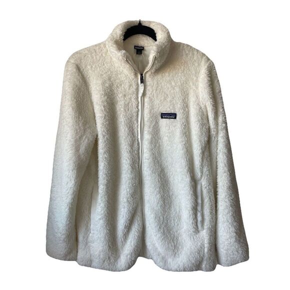 New PATAGONIA Women's Los Gatos Fleece Jacket Birch White LARGE - Picture 2 of 3